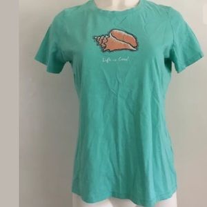 Blue Life is Good Shirt With Seashell